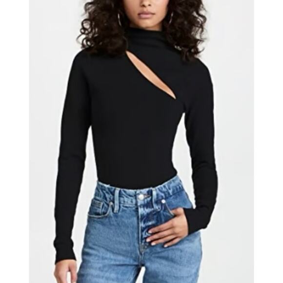 Good American Tops - NWOT Good American Women's Size 0 Black Long Sleeve One Piece Bodysuit